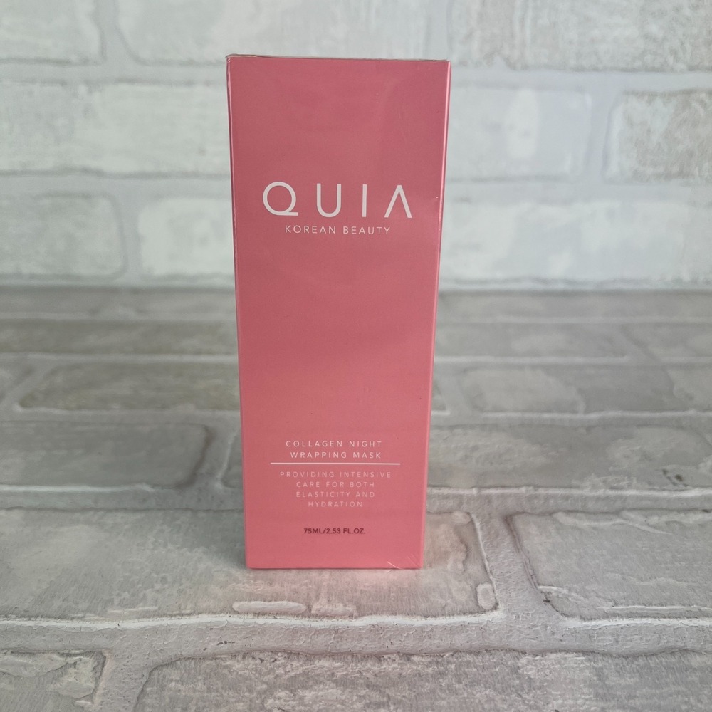 Quia Collagen Night Wrapping Mask Korean Beauty Glass Skin 2.53 fl oz SEALED NEW